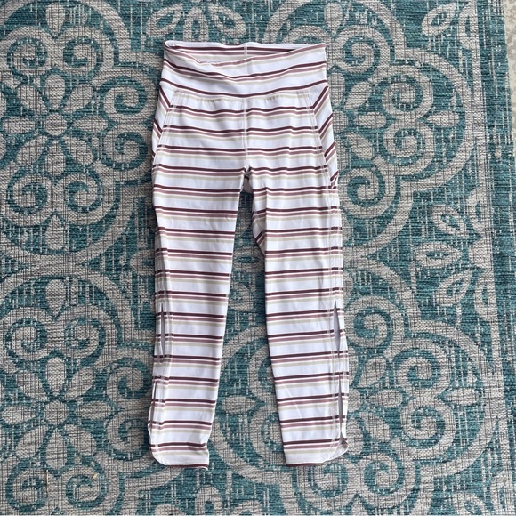 Free People High-Rise 7/8 Length Striped Gidget Legging - Picture 3 of 11